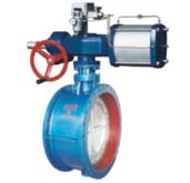 氣動傳動法蘭式軟密封蝶閥